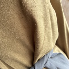 Masscob gold lichen raw silk Dress Size Medium NWOT