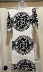 Delusional Women Black And White Casual M Polyester Blend Dress