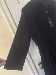 Miusol Fit & Flare XL Women’s Classic Black Front Tie Party Dress Pockets NWT