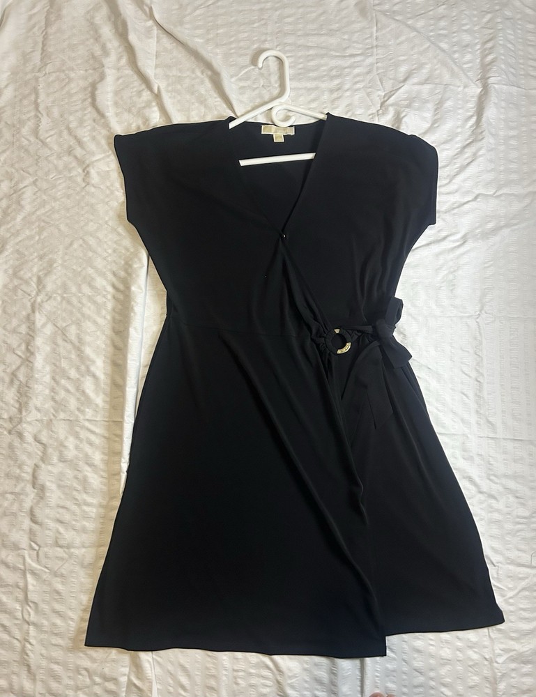 Michael Kors Front Wrap Black Dress Women&rsquo;s Size XL