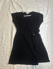Michael Kors Front Wrap Black Dress Women&rsquo;s Size XL