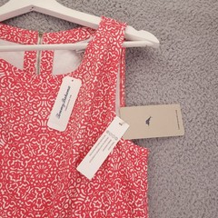 TOMMY BAHAMA Dress Womens Size SMALL Darcy Lighthouse Pier Flonce Pomodoro NEW
