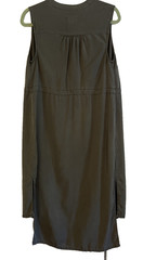 Liz Lang Maternity Summer Dress Women&rsquo;s S Olive Green Tank Drawstring High Low