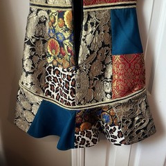 Alice + Olivia Rapunzel Patchwork Fit & Flare Mini Dress. Women’s 4. EUC