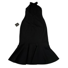 NEW Lulus Chic Masterpiece Black Backless Trumpet Hem Midi Dress Size M LBD Glam