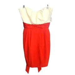Charlotte Russe Cream and Red Strapless Sweetheart Neckline Dress – XL NWT