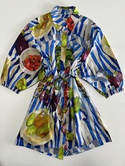 Romance Was Born Stripe Picnic Shirt Dress Size 12 / Large NWT Wedding Formal
