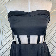 NWT KEEPSAKE the Label Here and Now Bubble Dress Black Cutout Party Mini Size 6