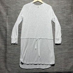 Silence + Noise Dress Women M Gray LS Drawstring Waist High-Low Sweatshirt Dress