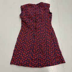 Vintage 60s Psychedelic Smiley Pattern Red/Navy Mini Dress 1960s True Vintage