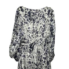 Lane Bryant Floral Pleated Wedding Guest Midi Dress Metallic Pinstripe SZ 20 NEW