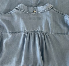 Thread & Supply Women Small Collared Blue Shirt Dress Mini Chambray Button Down