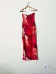 Revolve More to Come SMALL Jamila strapless maxi dress in Red Multi