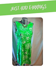 AGB Classic Floral Sleeveless Knee Length Sheath Dress With Necklace Size 14