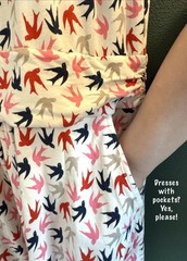 Boden Women’s Dress US 10L (UK 14L) Bird Swallow Print Jersey Pockets Midi White