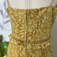 Keepsake The Label Lace Tiered Mini Dress Ruffle Strappy Cottage Coquette
