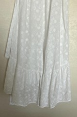 Lucky Brand Dress Maxi White S 💯% Cotton Reese Flutter Sleeve Embroidered