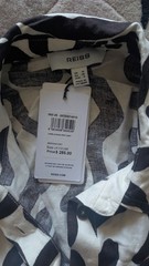 Reiss UK Size 10 USA Size 6 Linen Viscose Abstract Print Short Open Back Dress