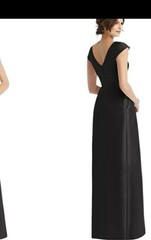 NWT Alfred Sung Cap Sleeve Pleated Dress Gown with Pockets Size 8R