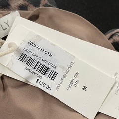 Z SUPPLY Cielo Leopard Midi Dress Women&rsquo;s Size M Desert Tan ZD253232