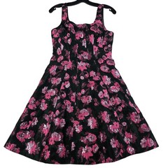 Lilly Pulitzer Dress Womens 2 Metallic Floral Jacquard Sleeveless Party Cocktail
