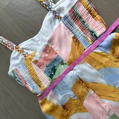 HUTCH Shyla Twist Strap Pastel Pink Yellow Dress Maxi Braided Strap – Size 10