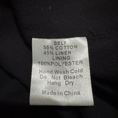 MOD REF Linen Blend Button Down Collared Sleeveless Mini Lined Dress Size S