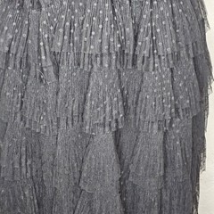 Collectif Vintage Courtney Polka Dot Mesh Tiered Swing Dress Black NWT Size M