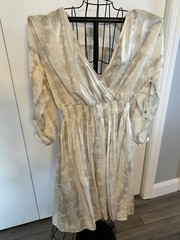 Brochu Walker New w/ Tags Women’s Sera Ivory Midi Dress Size M Lumina Combo