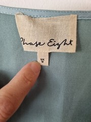 Phase Eight Green Linen Blend Midi Dress Size 12 Button Down NEW!