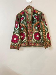 Handmade Velvet Jacket Robe, Reversible Cotton Boho Jacket, Indian Block Print