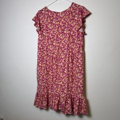 Haptics Sweet Like Summer Floral Ruffle Hem Dress Womens M Pink NWT