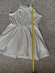Charlotte Russe Women’s Plus 3XL Beige Glitter Halter Fit & Flare Knee Dress