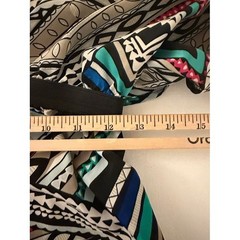 Mossimo Womens Small Strapless Popover Maxi Dress Black Geometric Tribal Print