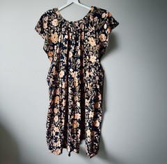 Boho Floral Flutter Sleeve V-Neck Midi Dress 4X Cottagecore Prairie Peasant