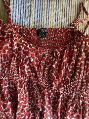J. Crew Empire Waist Midi Dress In Strawberry Swirl Print Sleeveless Sz 2X