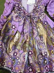 ZIMMERMANN Cosmic Mini Dress Silk Chiffon Purple Zodiac Floral 0P Petite