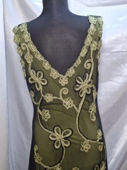 Phase Eight Green Whimsigoth Forest Witch Mesh Overlay Fairy Dress L