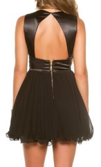 Sexy Miss Classy Ladies Cocktail Evening Dress Chiffon Tulle Satin Stones 40