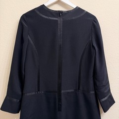 Jill Stuart Black Silk Shift Mini Dress Sz 6 Relaxed Minimalist Workwear Tunic
