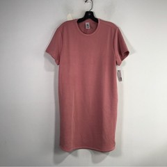 Member&rsquo;s Mark Short Sleeve Sand Wash Dress, Women&rsquo;s Size L – Pink