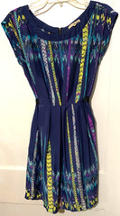 Bebop Junior M Multicolor Sleeveless Dress Tie‑Back Fit & Flare with Pockets
