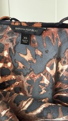 Banana Republic Black & Brown Patterned A-Line Maxi Slip Dress XS