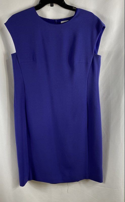 M.M.LaFleur Women&rsquo;s Purple Cap Sleeve Sheath Crepe Office Dress Size 6