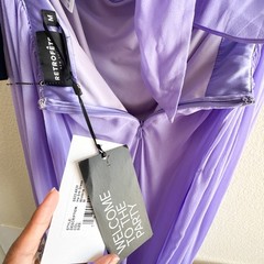 Retrofête Ina Silk Chiffon Maxi Dress Wisteria NWT Medium Wedding Guest Gala
