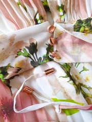 Ted Baker Nicee Harmony Floral Print Full Pleated Evening Maxi Dress Size 10 TB2