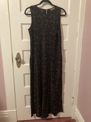 Vintage FINITY Naturals Brown 100% Silk Maxi Dress Size L