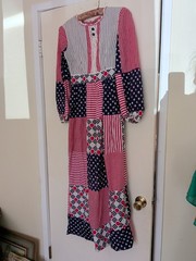 70s Bicentennial Handmade USA Flag Prairie Dress Small