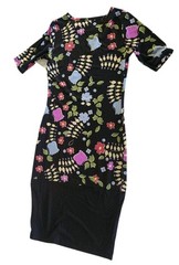 Lularoe Julia Tulip Floral With Dipped Dot Hem XXS