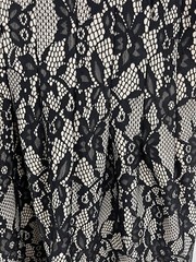 Anthropologie HD In Paris Violante Lace Mini Dress Sz S Fit & Flare Black White
